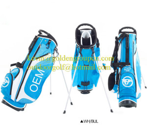 Fashion Blue Latitude Stand Bag Golf Bag with 10 Pockets